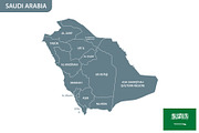 Detailed map of Saudi Arabia, an Illustration by Vector Shop (Thumbnail 4 of 5)