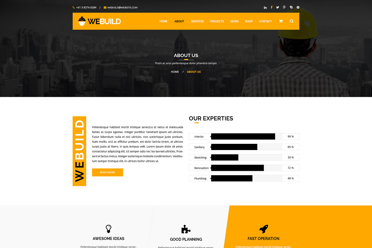 WEBUILD – Construction & Building, a Websites & App Template by ewises (Photo 3 of 18)
