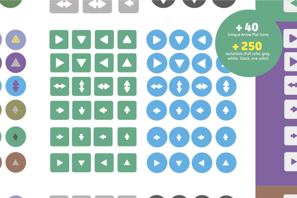 TRIANGLE ARROW UI FLAT ICONS, an Icon by SUBCUTANEO STORE (Photo 3 of 4)