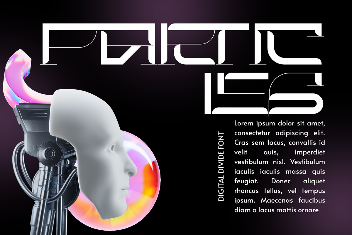 DIGITAL DIVIDE - FUTURISTIC FONT, a Sans Serif Font by 177Studio (Photo 4 of 8)