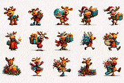 Christmas Reindeer Magic, a Seasonal Illustration by CreationArt (Thumbnail 2 of 7)