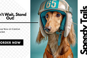 Speedy Tails: Helmet Dogs Bundle, an Animal Photo by Virgo Studio (Thumbnail 6 of 6)