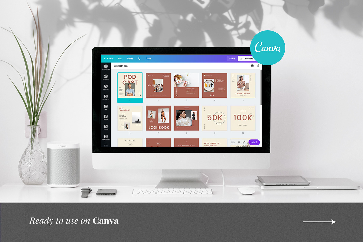 Influencer Instagram Pack | PS CANVA, a Social Media Template by Visuel Colonie® (Photo 3 of 18)