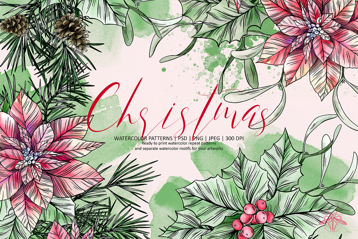 Watercolor christmas illustrations, a Decorative Illustration by Tanya Vollar (Photo 1 of 12)