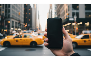 Hand holding smartphone with blank, an Architecture Photo by Igor Tichonow