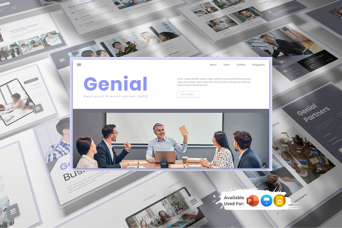 Genial Presentation Template, a Presentation Template by Analogous Temp (Photo 1 of 5)