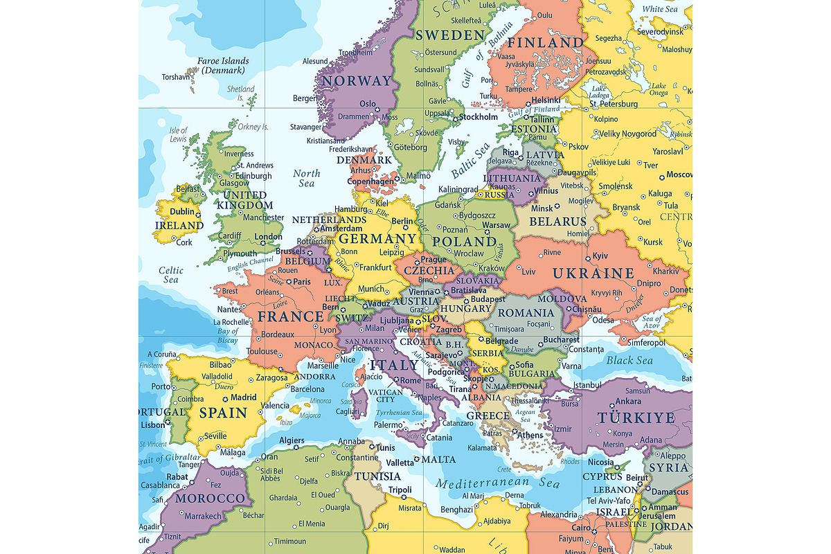 Vector World Map - Large&Detailed, a Decorative Illustration by PorcuPen Works (Photo 3 of 10)