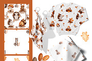 Cozy Autumn - baby clipart & pattern, a Seasonal Illustration by Linerisyart (Thumbnail 7 of 16)