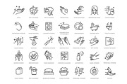 Hygiene of hands, body, premises, an Outline Icon by Tettygreen (Thumbnail 1 of 2)