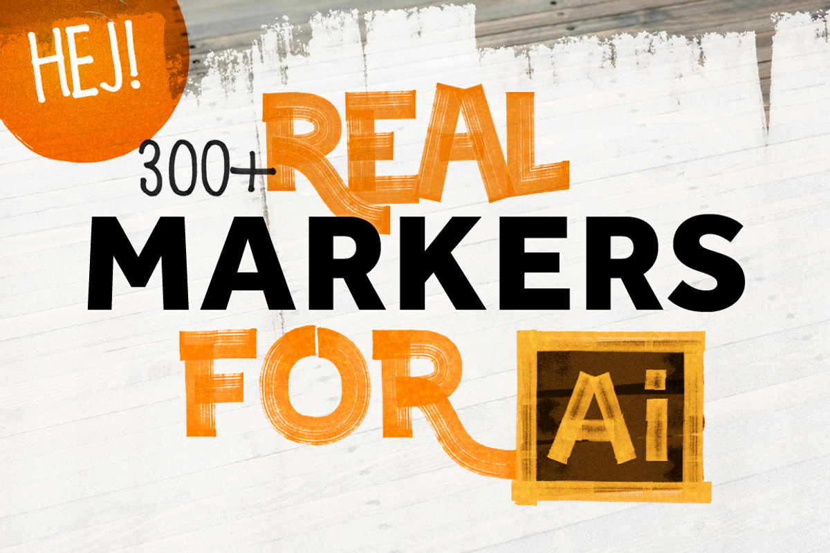 300+ REAL MARKERS FOR ILLUSTRATOR