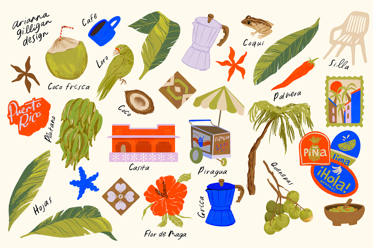 Latin & Caribbean Inspired Clipart, an Illustration by Drawn By Arianna (Photo 2 of 5)