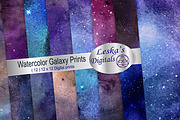 Watercolor Galaxy Prints, a Texture Graphic by Leska's Digitals (Thumbnail 1 of 6)