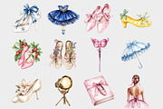 Watercolor Ballet Clipart, a Seasonal Illustration by Design Market (Thumbnail 2 of 4)