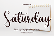 Saturday | Script Font, a Script Font by Scratchones (Thumbnail 1 of 8)