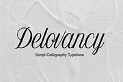 Delovancy - Script Calligraphy, a Script Font by zamjumps (Thumbnail 1 of 10)