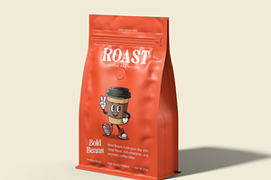 Artisan Coffee Bag Mockup, a Packaging Mockup by graphicsauce