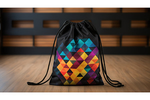 colorful drawstring bag ai generated, a Beauty & Fashion Photo by pikepicture