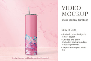 Rotating Tumbler Animated Mockup