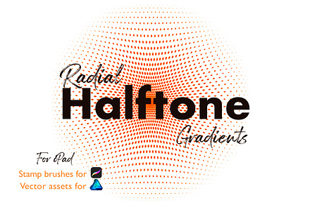 Radial halftone gradients for iPad