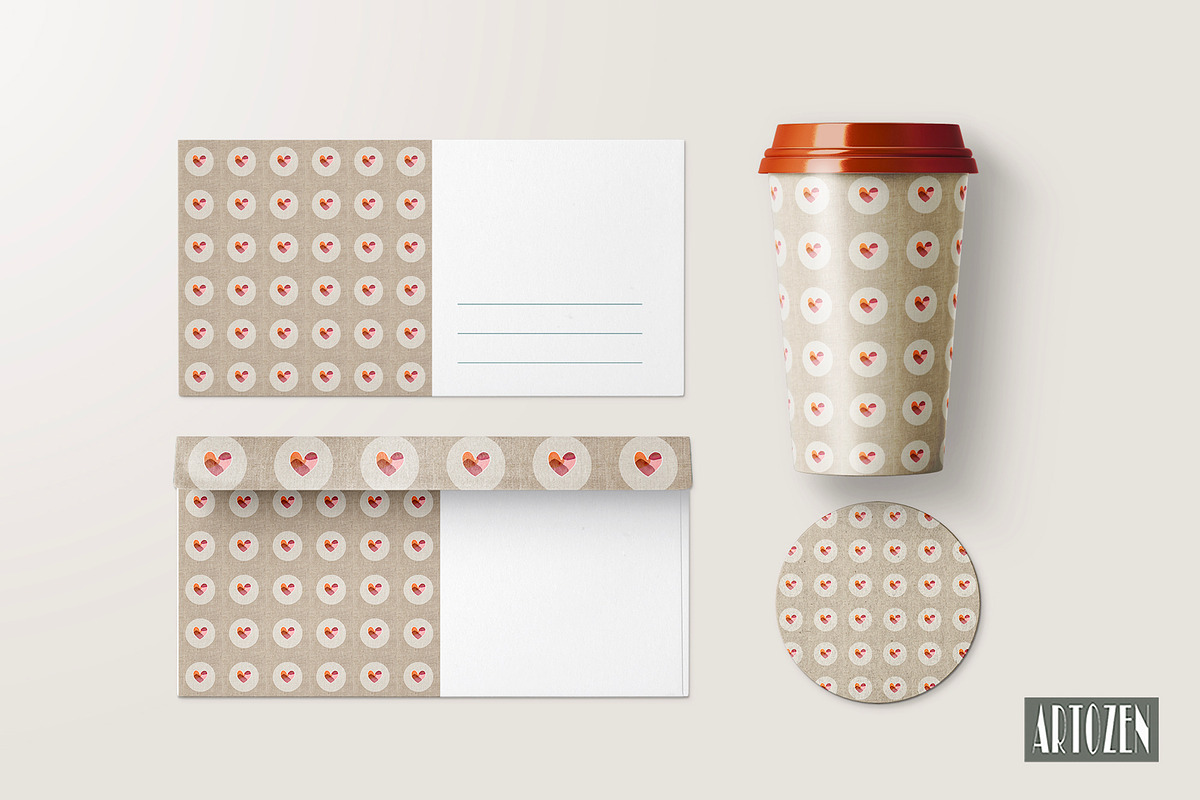 Heart Abstract Seamless Patterns C, a Pattern Graphic by ARTOZEN DIGITAL (Photo 9 of 22)