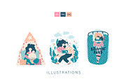 Literature Fans - cute illustration, an Education Illustration by LaVika (Thumbnail 8 of 8)