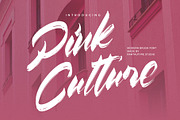 Pink Culture Modern Brush Font, a Script Font by RantautypeStudio (Thumbnail 1 of 13)