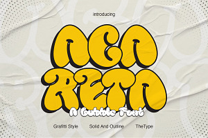 ACARETA | Groovy Display Typeface