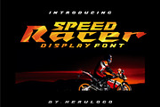 Speed Racer Display Font, a Font by herulogo (Thumbnail 1 of 6)