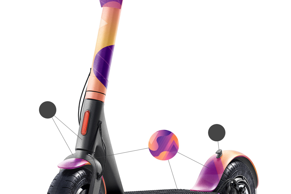 Electric Scooter Mockups Set, an Advertising Mockup by rebrandy (Photo 4 of 8)