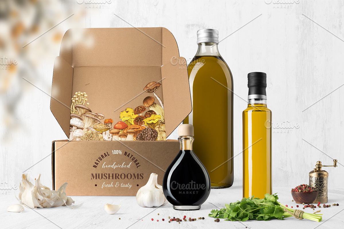 Hand drawn edible mushrooms set, a Food Illustration by handsketched (Photo 3 of 10)