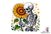 Skeleton Hugging Sunflower PNG, a Graphic by Clipart Bloom (Thumbnail 2 of 12)