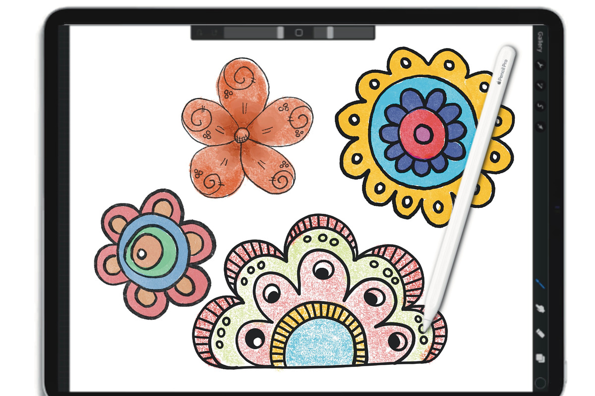 Procreate Art Journal Flower Brushes, a Brush Add-On by Soaring Bird Designs (Photo 3 of 5)