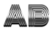 Chrome Striped 3D Metallic Font, an Illustration by Stellalunarts (Thumbnail 1 of 4)