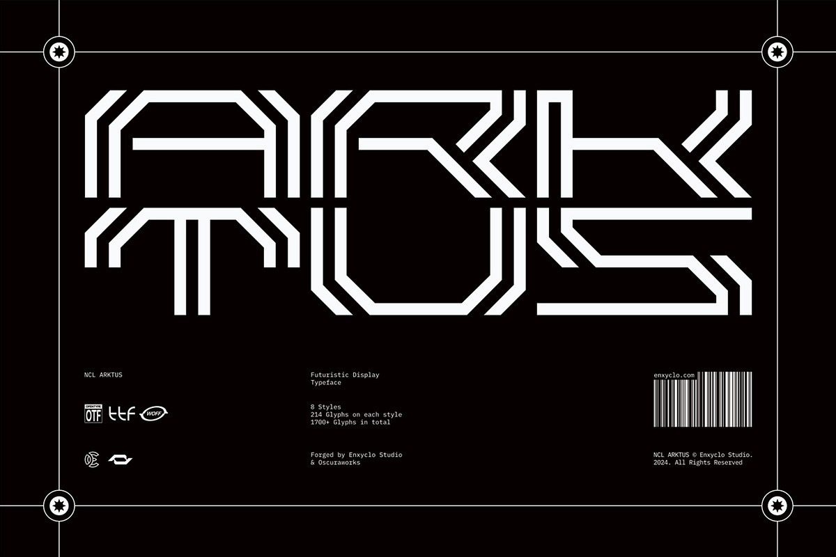 NCL Arktus Font Family, a Sans Serif Font by Enxyclo Studio (Photo 1 of 11)