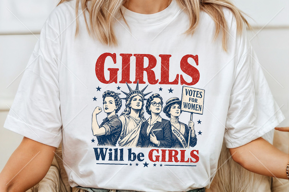 4th of July Girls Will Be Girls PNG, a Seasonal Illustration by Canvas Craft (Photo 6 of 6)