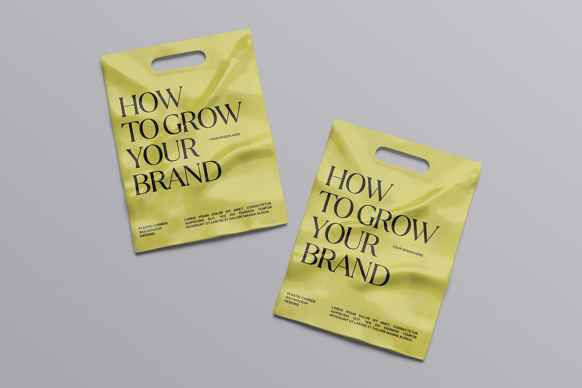 Plastic Carrier Bag Mockup, a Packaging Mockup by Riel Concept (Photo 2 of 5)