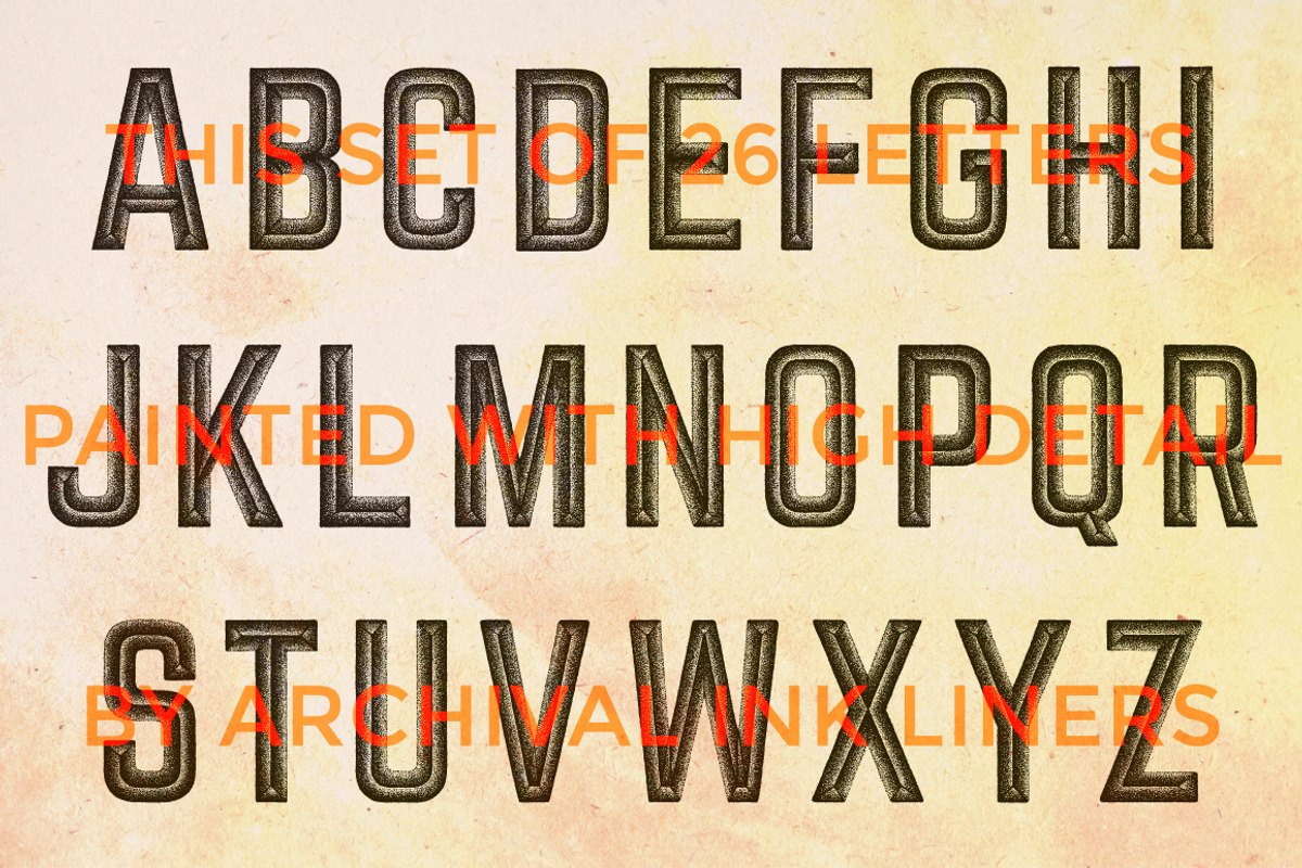 DOTWORK decorative font symbols preview 2