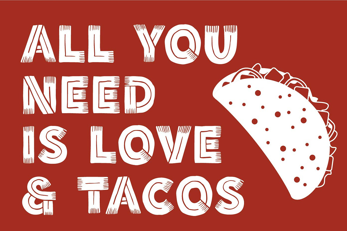 Tacunos - Food Display Fonts, a Font by Patria Ari (P4tcreativa) (Photo 3 of 7)