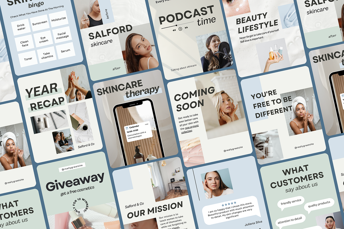 Skincare Blog Instagram Templates, a Social Media Template by Ollyta May (Photo 9 of 10)