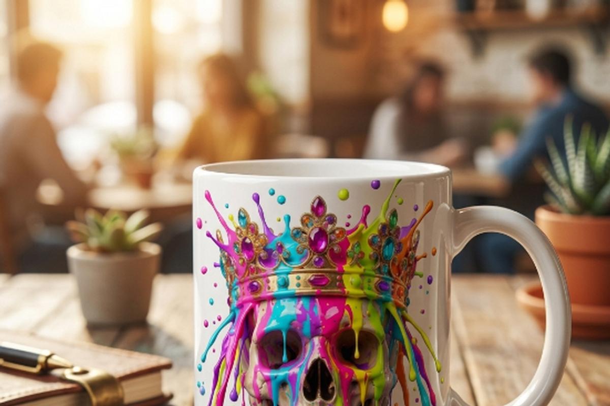 Royal Crown Skull Paint Drip, a Shirt Mockup by Vector Stall (Photo 7 of 14)