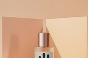 Soft Peach Perfume Bottle Mockup, a Packaging Mockup by mockeyai (Thumbnail 2 of 3)