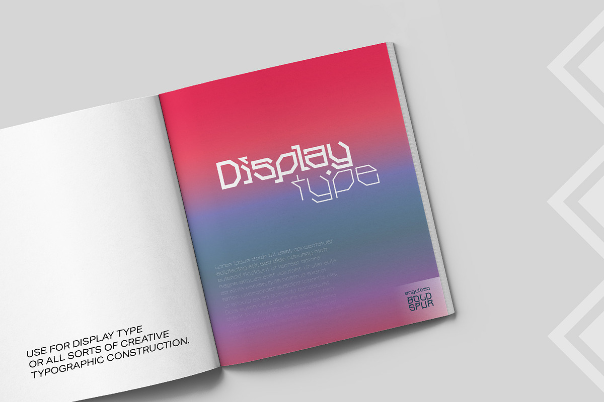 Anguloso - Angular Display Typeface, a Sans Serif Font by Lateral Design (Photo 5 of 6)