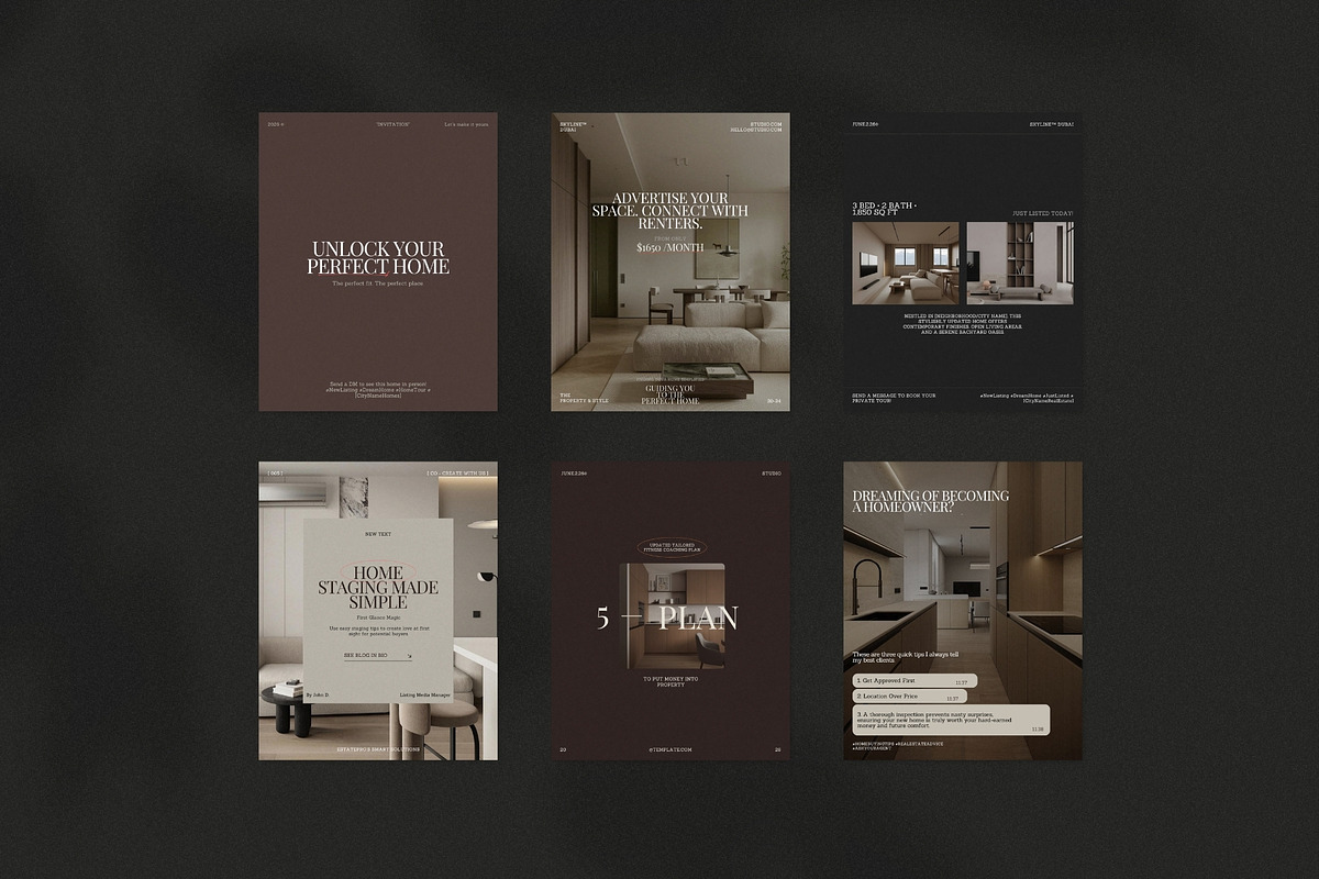 Elegant Realtor Instagram Pack, a Social Media Template by Crafted Pixel (Photo 2 of 10)