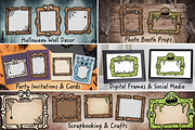 Spooky Monster Frame Clipart Set, a Decorative Illustration by PassionPNGcreation (Thumbnail 6 of 7)