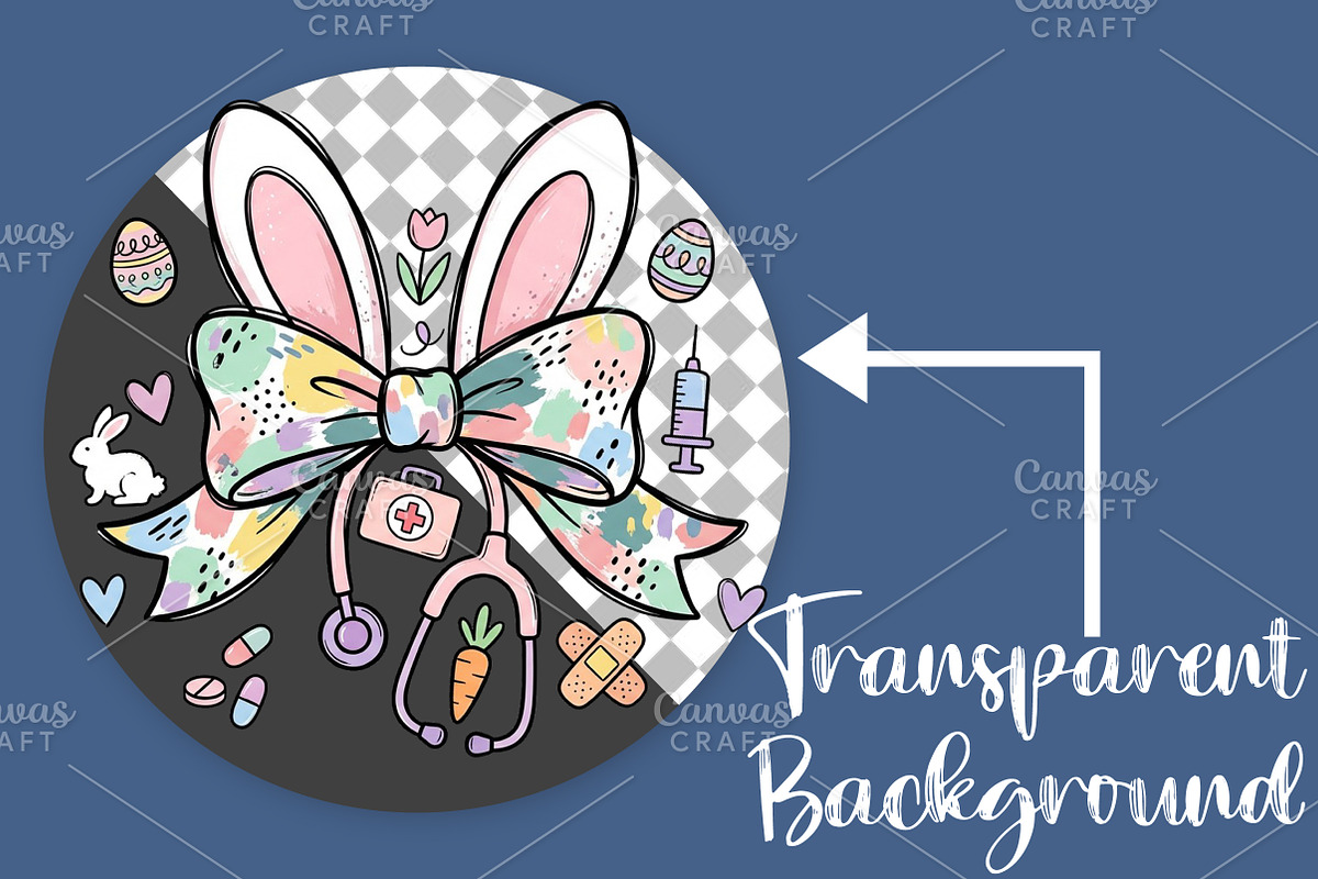 Easter Nurse Coquette PNG, an Illustration by Canvas Craft (Photo 2 of 6)