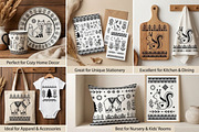 Folk Art Animal Clipart Bundle, a Graphic by PassionPNGcreation (Thumbnail 5 of 6)