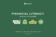 Financial Literacy Digital Stickers, a Finance Illustration by sungandco (Thumbnail 1 of 8)
