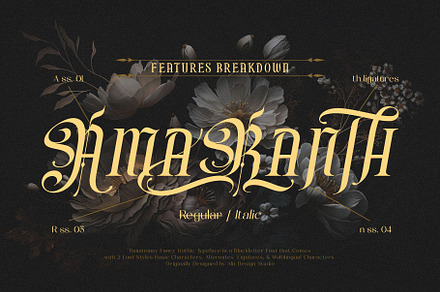 Rain Money Typeface, a Blackletter Font by alit design