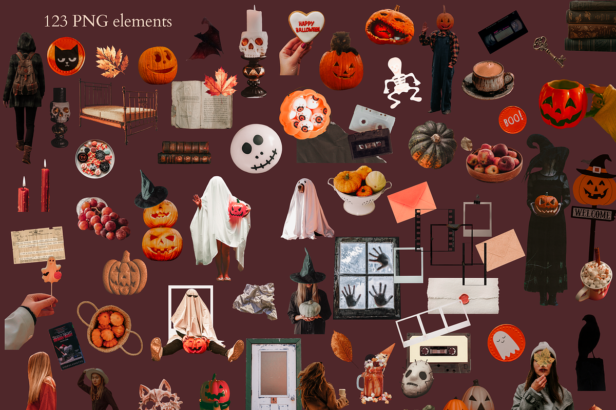 Spooky Halloween Collage Kit, an Object Graphic by JulsIst (Photo 5 of 9)