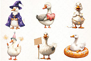 Watercolor Baby White Goose Png, an Illustration by Watercolor design (Thumbnail 4 of 4)